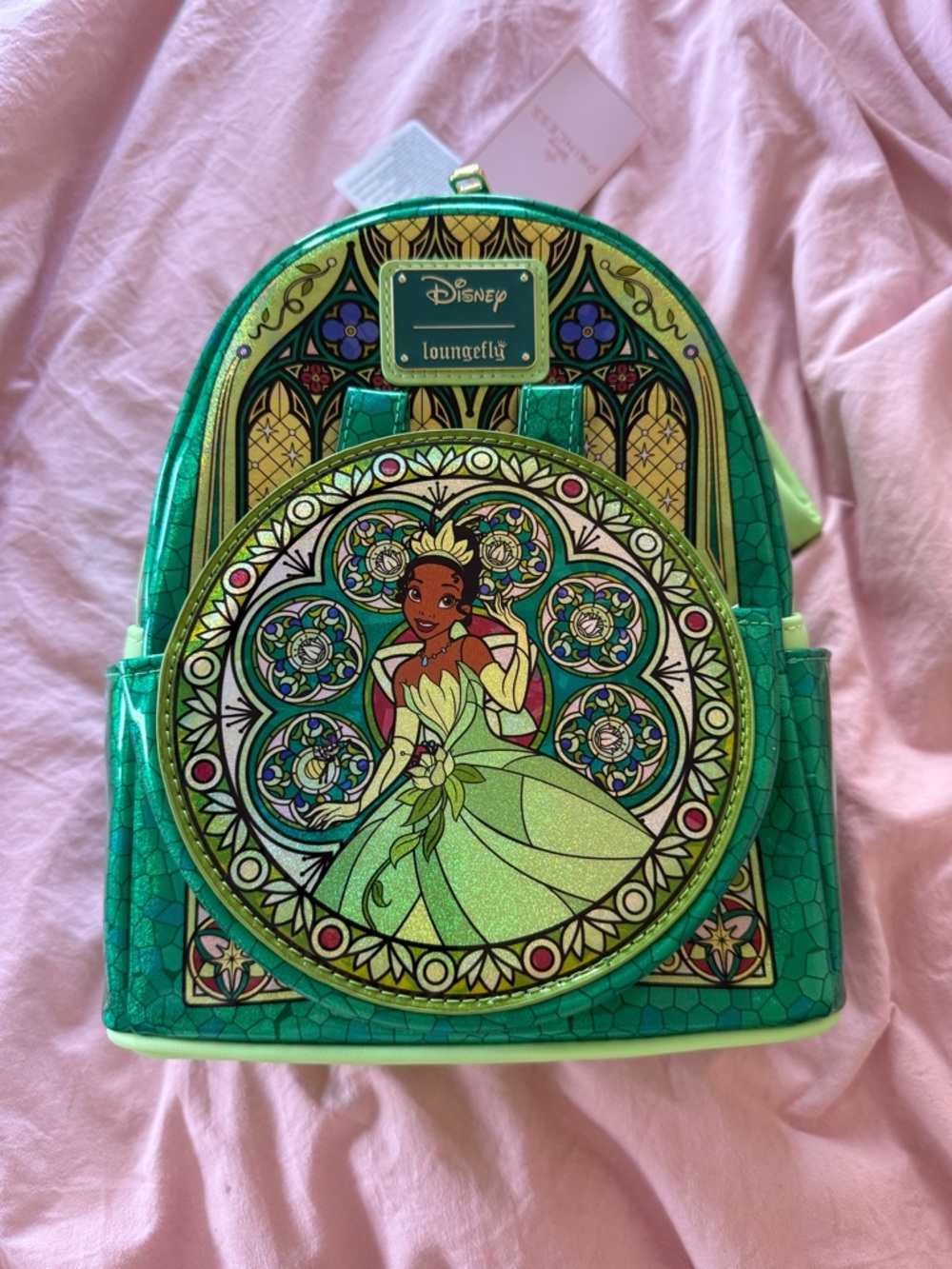Loungefly Disney’s Tiana Stained Glass Backpack